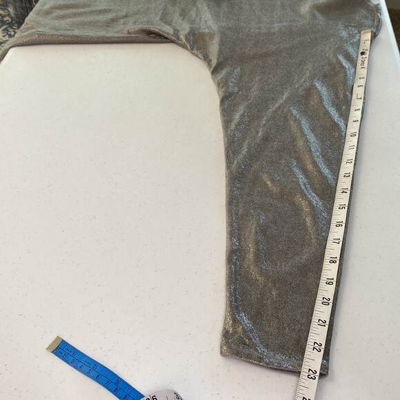 Lauren Ralph Lauren Silver Metallic Sweater Top Dolman Long Sleeve Pull Over - Picture 14 of 16